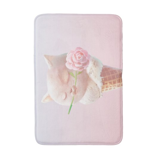 Ice Cream Kat – Rosy & Dreamy Badmat (Voorkant Verticaal)