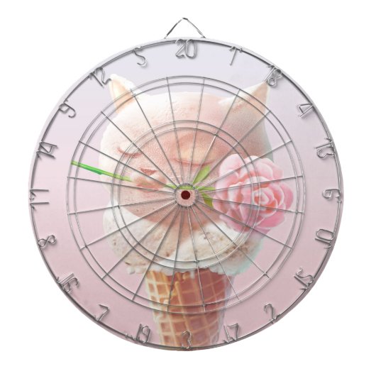 Ice Cream Kat – Rosy & Dreamy Dartbord (Voorkant)