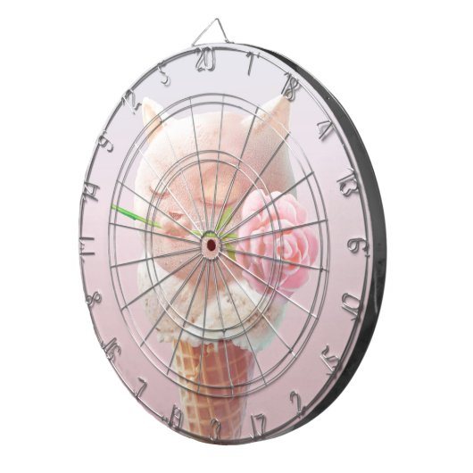 Ice Cream Kat – Rosy & Dreamy Dartbord (Voorkant Rechts)