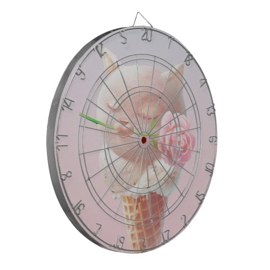 Ice Cream Kat – Rosy & Dreamy Dartbord (Voorkant Links)