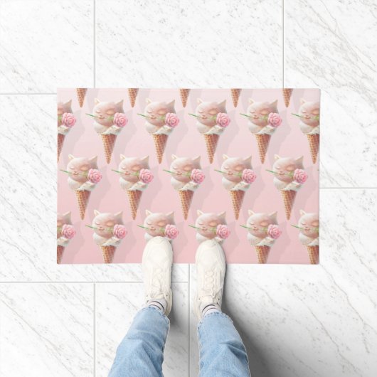 Ice Cream Kat – Rosy & Dreamy Deurmat (Binnen)