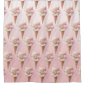 Ice Cream Kat – Rosy & Dreamy Douchegordijn (Voorkant)