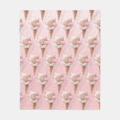 Ice Cream Kat – Rosy & Dreamy Fleece Deken (Voorkant)