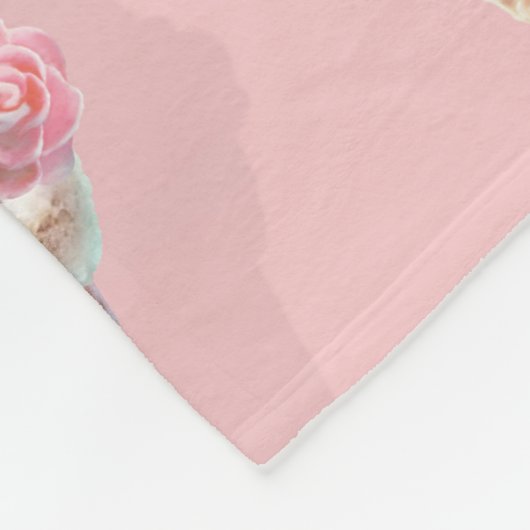 Ice Cream Kat – Rosy & Dreamy Fleece Deken (Hoek)