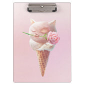 Ice Cream Kat – Rosy & Dreamy Klembord (Voorkant)