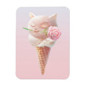 Ice Cream Kat – Rosy & Dreamy Magneet (Verticaal)