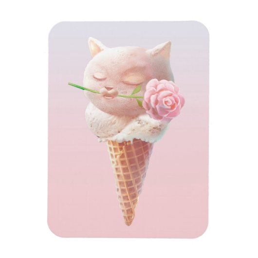 Ice Cream Kat – Rosy & Dreamy Magneet (Verticaal)