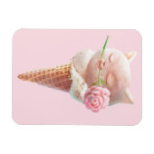 Ice Cream Kat – Rosy & Dreamy Magneet (Horizontaal)