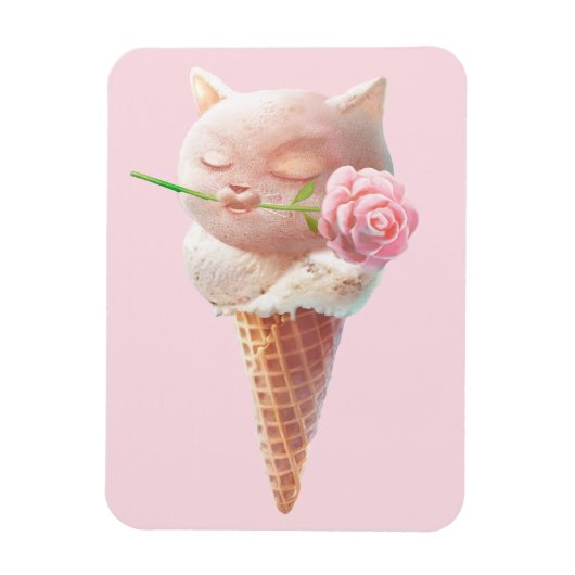 Ice Cream Kat – Rosy & Dreamy Magneet (Verticaal)