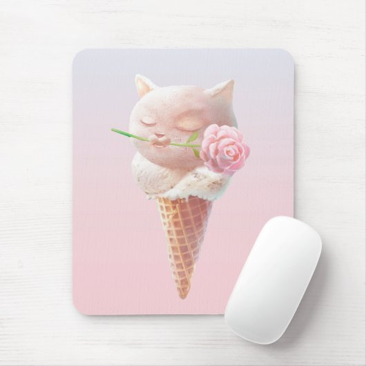 Ice Cream Kat – Rosy & Dreamy Muismat (Met muis)
