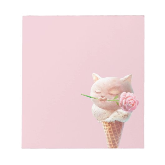 Ice Cream Kat – Rosy & Dreamy Notitieblok (Voorkant)