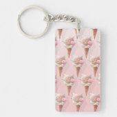 Ice Cream Kat – Rosy & Dreamy Sleutelhanger (Voorkant)