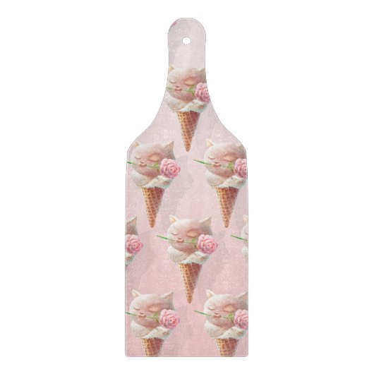 Ice Cream Kat – Rosy & Dreamy Snijplank (Voorkant)
