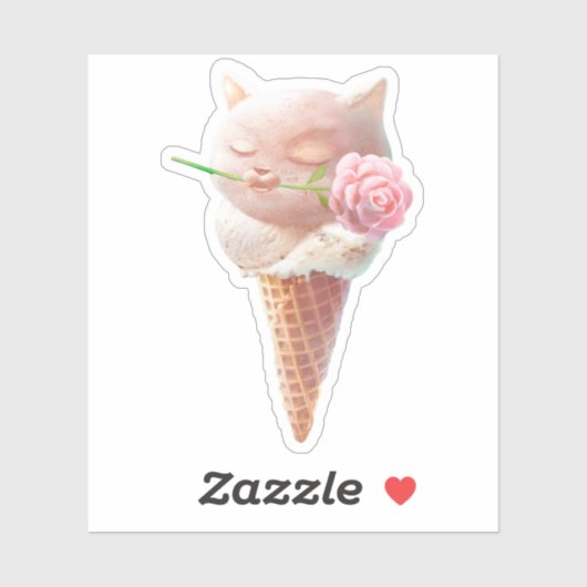 Ice Cream Kat – Rosy & Dreamy Sticker (Vel)