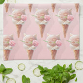 Ice Cream Kat – Rosy & Dreamy Theedoek (Gevouwen)