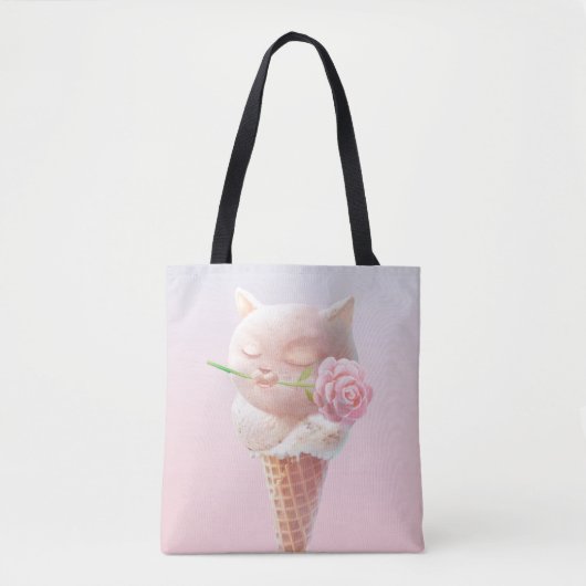 Ice Cream Kat – Rosy & Dreamy Tote Bag (Voorkant)