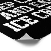 Ice Cream Keep Calm Motivatie  Gift Poster (Hoek)