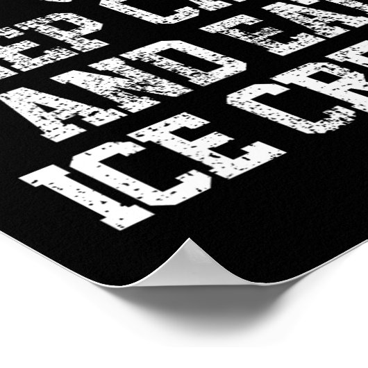 Ice Cream Keep Calm Motivatie  Gift Poster (Hoek)