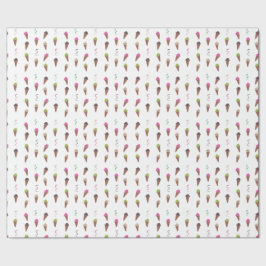 Ice Cream Kegels & Linten Verjaardag Wrapping Papi Cadeaupapier