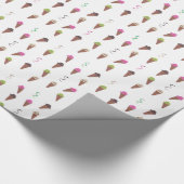 Ice Cream Kegels & Linten Verjaardag Wrapping Papi Cadeaupapier (Hoek)