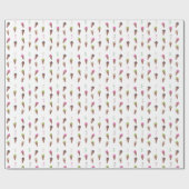 Ice Cream Kegels & Linten Verjaardag Wrapping Papi Cadeaupapier (Vlak)