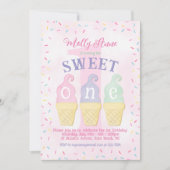 Ice Cream Kegels & Strooien Roze Paarse Verjaardag Kaart (Voorkant)