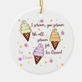Ice Cream Keramisch Ornament (Voorkant)