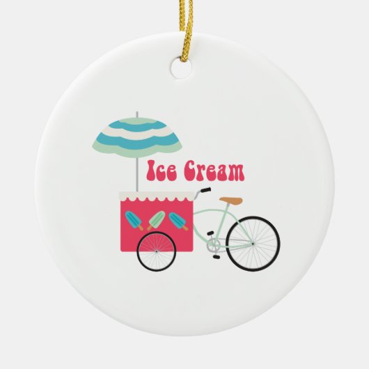 Ice Cream Keramisch Ornament (Voorkant)