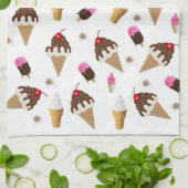 Ice Cream Keuken Handdoek (Gevouwen)