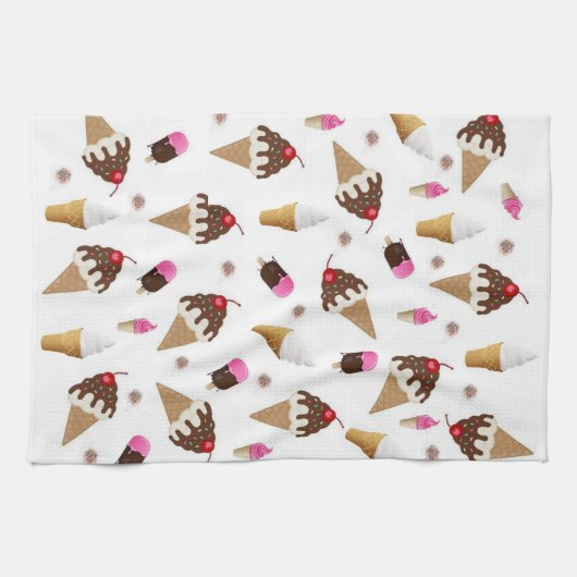 Ice Cream Keuken Handdoek (Horizontaal)