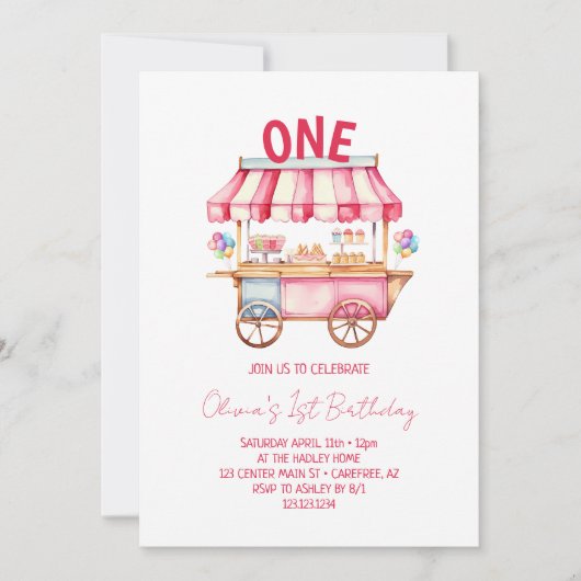 Ice Cream Kind is 1e verjaardag Kaart (Voorkant)