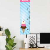 Ice Cream Kinder Growth Chart Poster (Thuiskantoor)