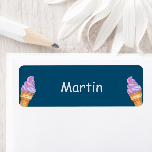 Ice-cream kinder naam Label (Insitu)