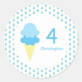 Ice Cream Kinder zomerzaterdag Ronde Sticker (Voorkant)