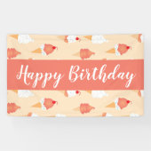 Ice Cream komt met sprinkhaanvarken op zaterdag Spandoek (Horizontaal)