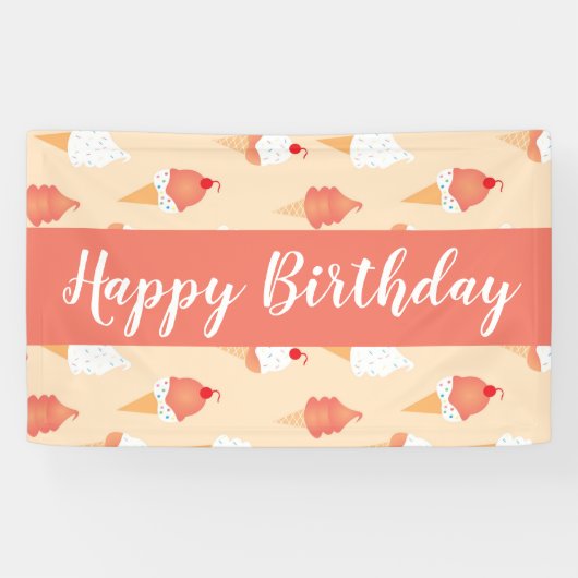 Ice Cream komt met sprinkhaanvarken op zaterdag Spandoek (Horizontaal)