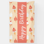 Ice Cream komt met sprinkhaanvarken op zaterdag Spandoek (Verticaal)