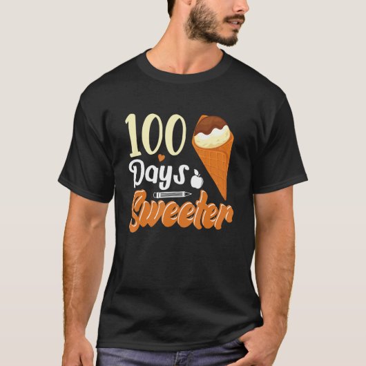 Ice Cream Kone 100 dagen schoolleraar meisjes B T-shirt (Voorkant)