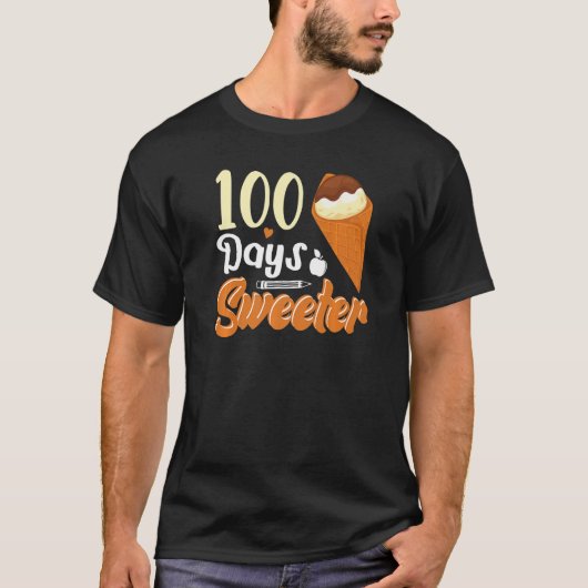 Ice Cream Kone 100 dagen schoolleraar meisjes B T-shirt (Voorkant)