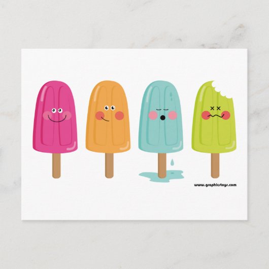 ice cream le card briefkaart (Voorkant)