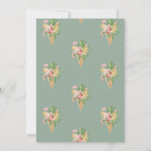 Ice Cream Leaves Strawberry Vrijgezellenfeest Kaart (Achterkant)