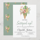 Ice Cream Leaves Strawberry Vrijgezellenfeest Kaart (Voorkant / Achterkant)