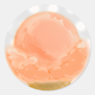 Ice Cream Letter Seal - Ronde Sticker