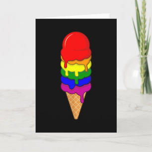 Ice Cream LGBT Pride Month LGBTQ Rainbow Flag Kaart