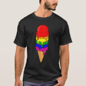 Ice Cream LGBT Pride Month LGBTQ Rainbow Flag T-shirt (Voorkant)