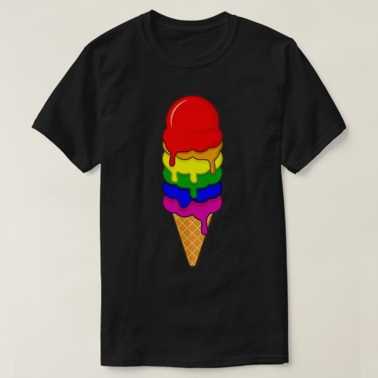 Ice Cream LGBT Pride Month LGBTQ Rainbow Flag T-shirt (Design voorkant)