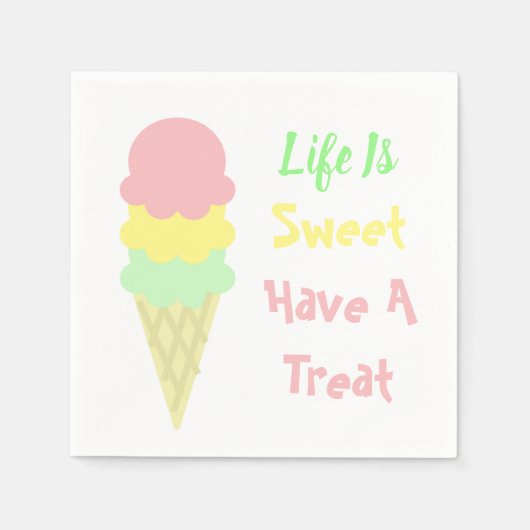 Ice Cream Life is zoet Servet (Voorkant)