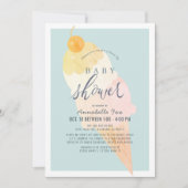 Ice Cream Light Blue Boy Drive-by Baby shower Kaart (Voorkant)