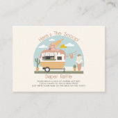 Ice Cream Light Roze Baby shower Diaper Raffle Informatiekaartje (Voorkant)