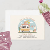 Ice Cream Light Roze Baby shower Diaper Raffle Informatiekaartje